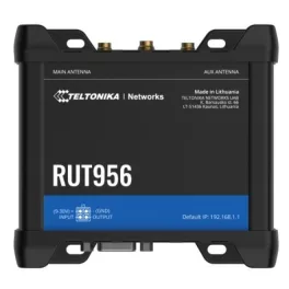   Teltonika RUT956 3x10/100Mbps LAN 1x10/100Mbps LAN/WAN port 2xminiSIM 4G/LTE Vezeték nélküli ipari router