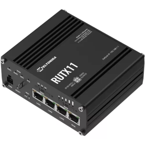 Teltonika RUTX11 3xGbE LAN 2xminiSIM 4G/LTE CAT6 Bluetooth Dual-Band 802.11ac Vezeték nélküli Gigabit ipari LTE router