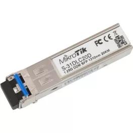   MikroTik S-31DLC20D 1.25G LC Single Mode 1310nm 20km SFP modul