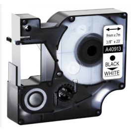   Utángyártott DYMO D1 40913 kazetta 9mm x 7m fehér-fekete #S0720680