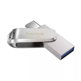 SanDisk, Pendrive, 64GB, Dual Drive, Ezüst