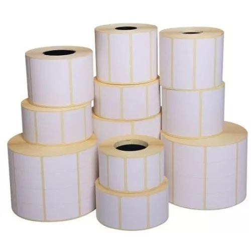 40mm x 20mm Direkt termál Tekercses etikett címke Fehér ( 8000 címke/tekercs )
