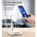 Choetech 2-1ben (Mágneses Wireless,fehér), töltő