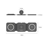 Choetech 3-1ben (összecsukható vezeték nélküli,fekete), töltő