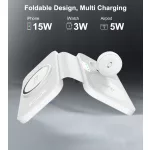Choetech 3-1 hajtogatható, wireless, fehér, töltő