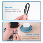 Vention USB-C 3.1/M -> USB-C 3.1/M,  (szövet, szürke), 1m, kábel