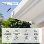 TP-Link TAPO C610 KIT kültéri napelemes Vezeték nélküli 2K 3MP 2× 850 nm IR LED kamera szett