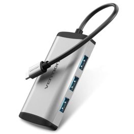   Vention USB-C -> USB3.0*4/Micro USB 0,15m (szürke fémszerű), Hub