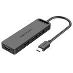 Vention USB-C -> USB-A 3.0*4 & Micro B USB 1m, Hub