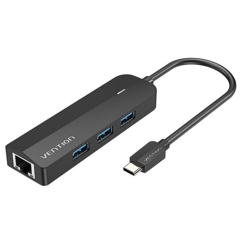Vention USB-C -> USB3.0*3/Micro USB-B/RJ45 0,15m, Hub