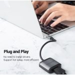 Vention USB-C -> HDMI/USB3.0*3/TF/SD/RJ45/3.5mm/PD  (0,15m Szürke Aluminum Ötvözet), Dokkoló