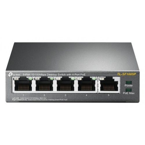 TP-LINK TL-SF1005P 5-Port 10/100Mbps Desktop Switch