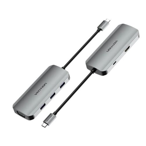 Vention USB-C -> HDMI/VGA/USB 3.0x3/PD Dokkoló