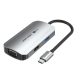 Vention USB-C -> HDMI/VGA/USB 3.0/PD (0,15m Szürke Aluminum Ötvözet) Dokkoló