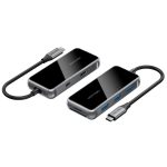 Vention USB-C -> HDMI/USB-C Gen 1/USB 3.0 x 2/RJ45/SD/TF/TRRS 3.5mm/PD (0,15m Szürke Aluminum Ötvözet) Dokkoló