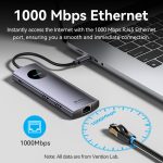 Vention USB-C -> DP/HDMI/USB 3.0*2/USB 2.0/RJ45/SD/TF/PD MST, dokkoló