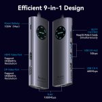 Vention USB-C -> DP/HDMI/USB 3.0*2/USB 2.0/RJ45/SD/TF/PD MST, dokkoló