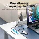 Vention USB-C -> Displayport/HDMI x 2/USB 3.0 x 2/USB 2.0/RJ45/SD/TF/PD MST (0,15m Szürke Aluminum Ötvözet) Dokkoló