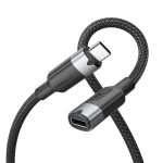 Vention USB-C 3.2/M -> USB-C 3.2/F, 1m,(hosszabbító, fekete, Gen2, 10Gbps), kábel
