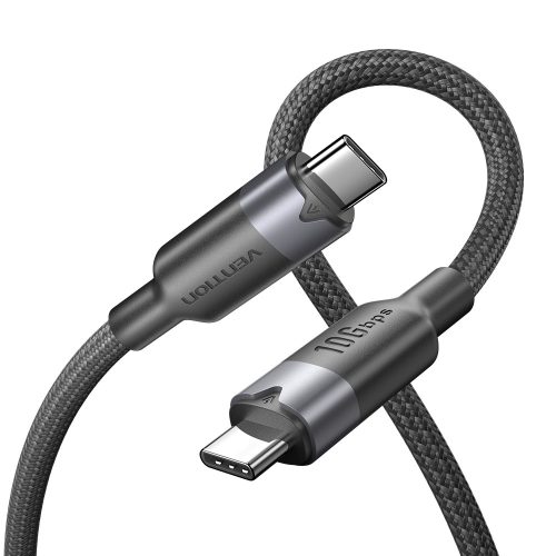 Vention USB-C 3.2/M, 1m,(fekete, Gen2, 10Gbps), kábel