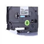 Utángyártott BROTHER TZe131 szalag szalagkazetta 12mm x 8m átlátszó alapon fekete felirat, öntapadós