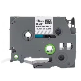   Utángyártott BROTHER TZeFX141 szalagkazetta 18mm x 8 m flexi átlátszó alapon fekete nyomtatás