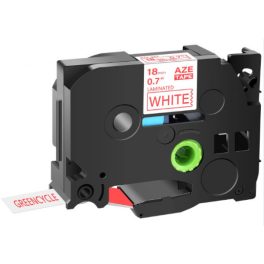   Utángyártott BROTHER TZe242 szalagkazetta 18mm x 8m fehér alapon piros felirat
