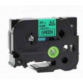   Utángyártott BROTHER TZe751 szalagkazetta 24 mm x 8m laminált zöld alapon fekete felirat