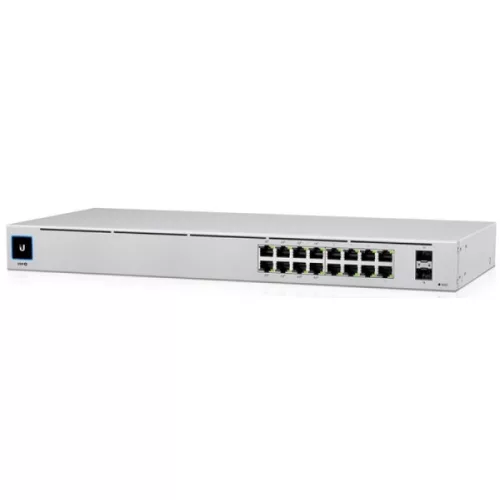 Ubiquiti UniFi USW-16-POE Gen2 16port GbE LAN 8x PoE+ 2xGbE SFP port L2 menedzselhető switch