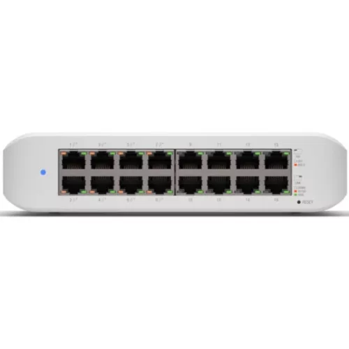 Ubiquiti UniFi USW-LITE-16-POE 16xGbE LAN 8xPoE+ (45W) port L2 menedzselhető switch
