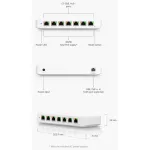 Ubiquiti UniFi USW-Ultra-210W 8xGbE LAN port 7x PoE+ (202W) LAN port L2 menedzselhető switch