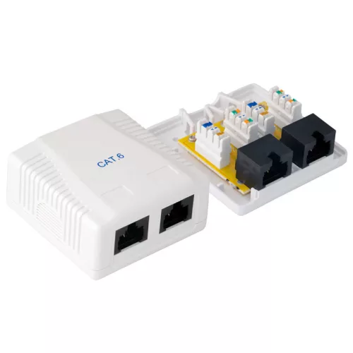 RAIN UTA6210 Cat.6 UTP 2 portos öntapadós fali aljzat