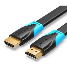 Vention HDMI, 2m, (lapos, fekete) , kábel