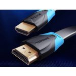Vention HDMI, 2m, (lapos, fekete) , kábel