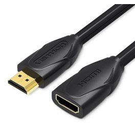   Vention HDMI/M -> HDMI/F (hosszabbító, fekete), 1m, kábel