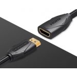 Vention HDMI/M -> HDMI/F (hosszabbító, fekete), 1m, kábel