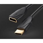 Vention HDMI/M -> HDMI/F (hosszabbító, fekete), 1m, kábel