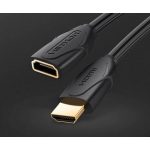 Vention HDMI/M -> HDMI/F (hosszabbító, fekete), 3m, kábel