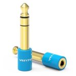 Vention 6.5mm jack/M -> 3.5mm/F, (audio,kék), adapter