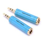 Vention 6.5mm/F -> 3.5mm jack/M, (audio,kék), adapter