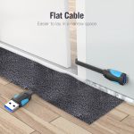 Vention USB 3.0 (hosszabbító, lapos, fekete), 0,5m, kábel