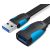 Vention USB 3.0,  (hosszabbító, lapos, fekete), 3m, kábel