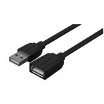 Vention USB-A 2.0/M -> USB-A 2.0/F  (hosszabbító,PVC,fekete), 3m, kábel