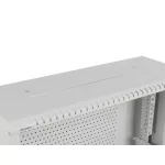 Lanberg WAF1-5203-04-00S 19 4U+3U SZÉL:540mm MÉLY:200mm MAG:400mm fémajtós szürke fali rack szekrény