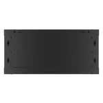 Lanberg WF01-6404-10B 19 4U SZÉL:600mm MÉLY:450mm MAG:290mm lapraszerelt üvegajtós fekete fali rack szekrény