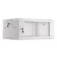 Lanberg WF01-6404-10S 19 4U SZÉL:600mm MÉLY:450mm MAG:290mm lapraszerelt üvegajtós szürke fali rack szekrény