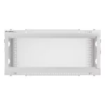 Lanberg WF01-6404-10S 19 4U SZÉL:600mm MÉLY:450mm MAG:290mm lapraszerelt üvegajtós szürke fali rack szekrény