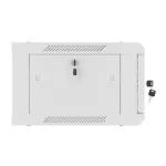 Lanberg WF01-6404-10S 19 4U SZÉL:600mm MÉLY:450mm MAG:290mm lapraszerelt üvegajtós szürke fali rack szekrény