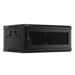 Lanberg WF01-6404-23B 19 4U SZÉL:600mm MÉLY:450mm MAG:512mm lapraszerelt perforált ajtós fekete fali rack szekrény