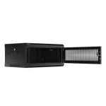 Lanberg WF01-6404-23B 19 4U SZÉL:600mm MÉLY:450mm MAG:512mm lapraszerelt perforált ajtós fekete fali rack szekrény